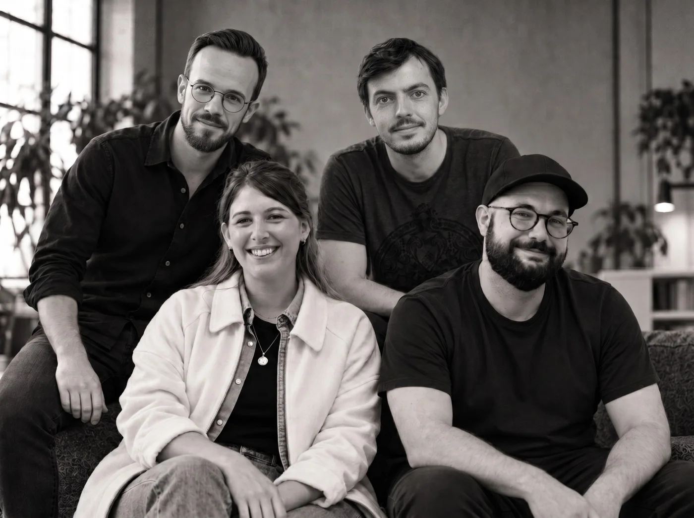 The La Mashine team: Paul, Justine, Wilfried and William.